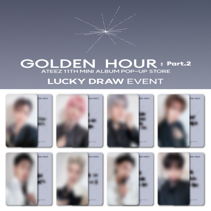 [POPUP LUCKYDRAW 8EA/1SET] ATEEZ - 11TH MINI ALBUM[GOLDEN HOUR : Part.2][NO ALBUM,ONLY PHOTOCARD] 11,625円