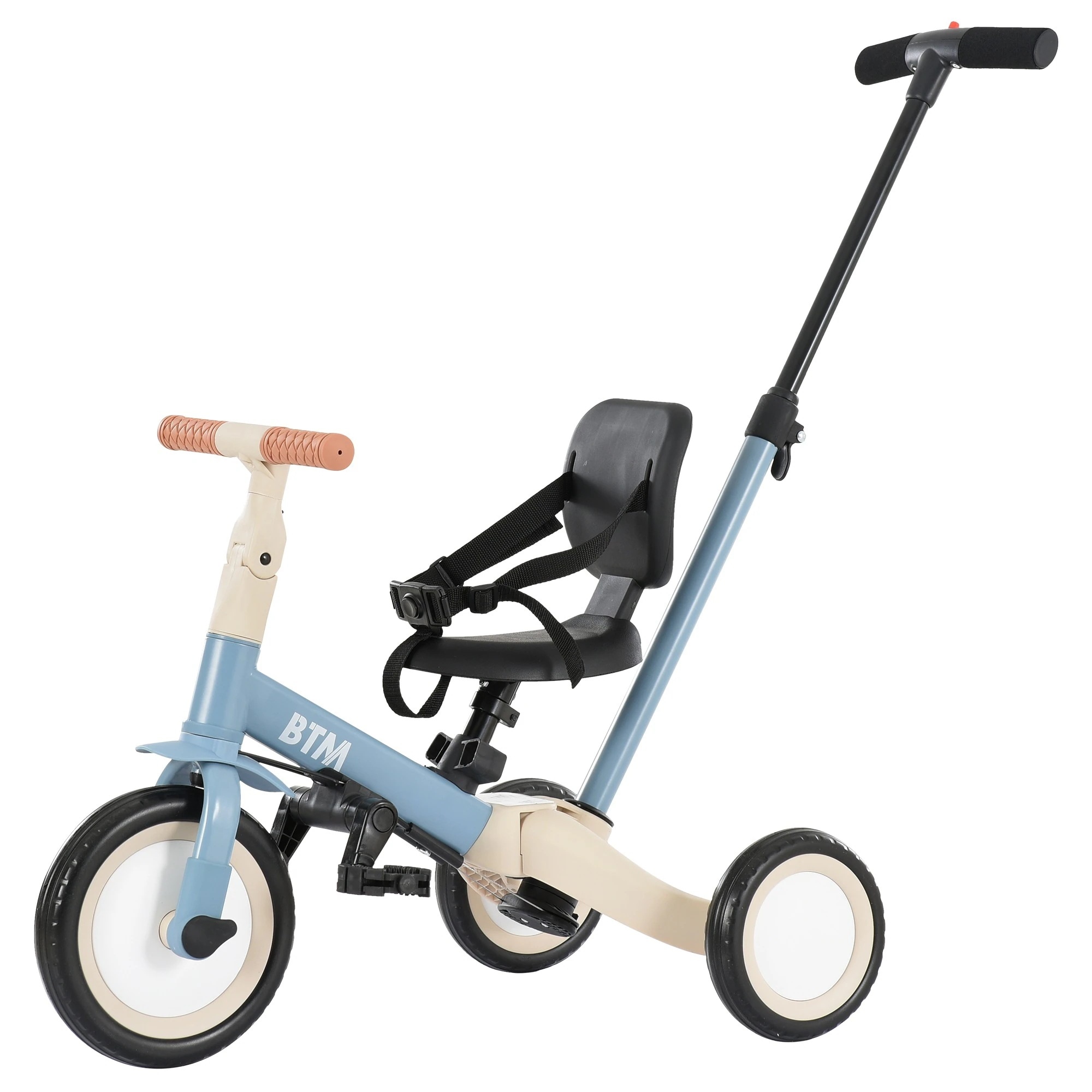 【急速出荷!】子供用三輪車 4in1新色 三輪車のりもの 押し棒付き 自転車 おもちゃ 乗用玩具