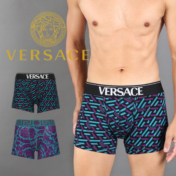 JERSEY STRETCH STAMPA BAROCCO メンズ ロングボクサーパンツ