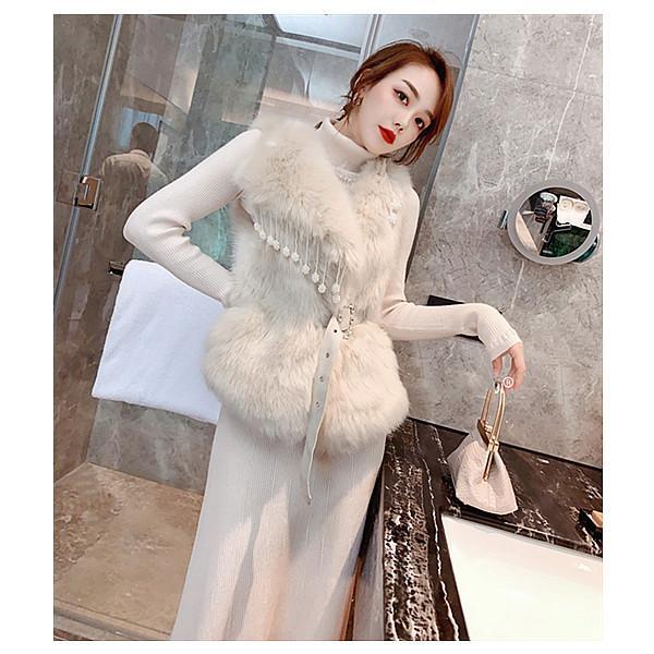 ファーベスト レディース フェイクファー ロング ジレベスト ボアベスト プルオーバー 毛皮コート 防寒 ブルゾン ふわふわ 暖かい 前開き ジレ ギフト 大人可愛い ママコーデ 韓国