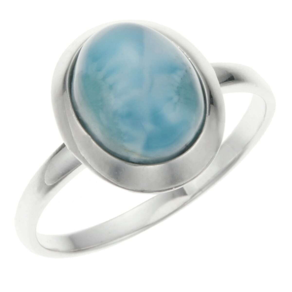 リング レディース シルバー925 天然石 ラリマー ブルー ペクトライト ワンストーン 一石 一粒