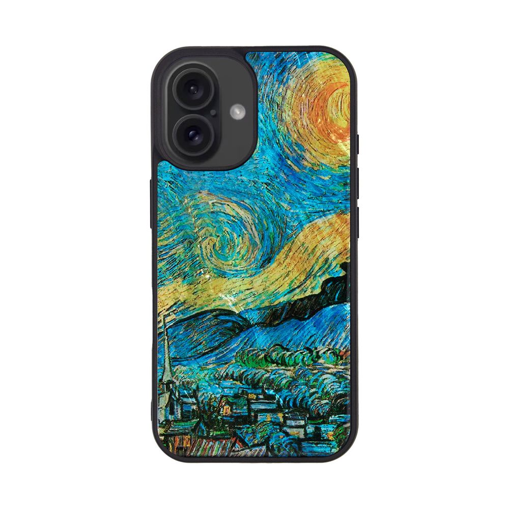 ikins（アイキンス） I27083I16 iPhone 16用 天然貝ケース（星月夜） I27083I16