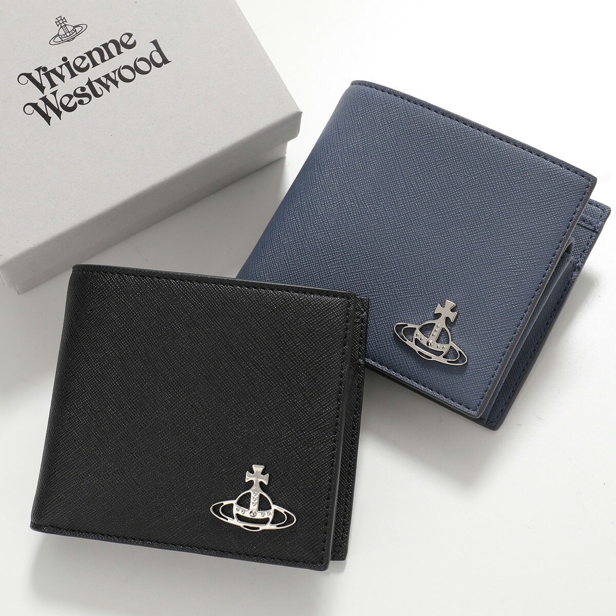 Vivienne Westwood ヴィヴィアンウエストウッド 二つ折り財布 5115002QM S0021 メンズ ヴィーガンレザー オーブ 小銭入れあり ミニ財布 カラー2色 35,164円