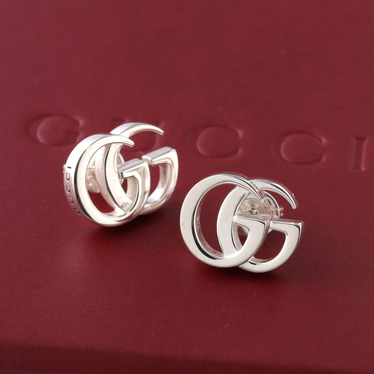 GUCCI グッチ ピアス GG MARMONT マーモント 814919 J8400 レディース メンズ ダブルG スターリングシルバー アクセサリー 8106/SILVER