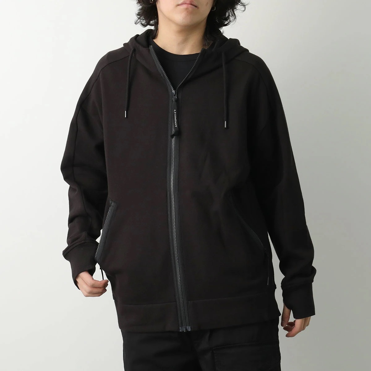 C.P.COMPANY シーピーカンパニー パーカー 18CMSS028A 005086W メンズ コットン フリース ゴーグル フード フルジップ 999 【mega】
