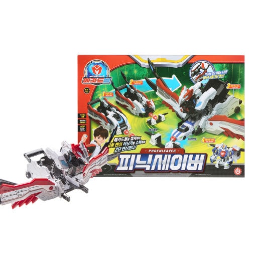 [メカードボール] フィニックセイバーシューティング自動車 2段自動変身ロボット 韓国 人気おもちゃ