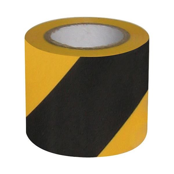 （まとめ） WING ACE 危険表示テープ 45mmx10m 斜めシマ[x10セット]