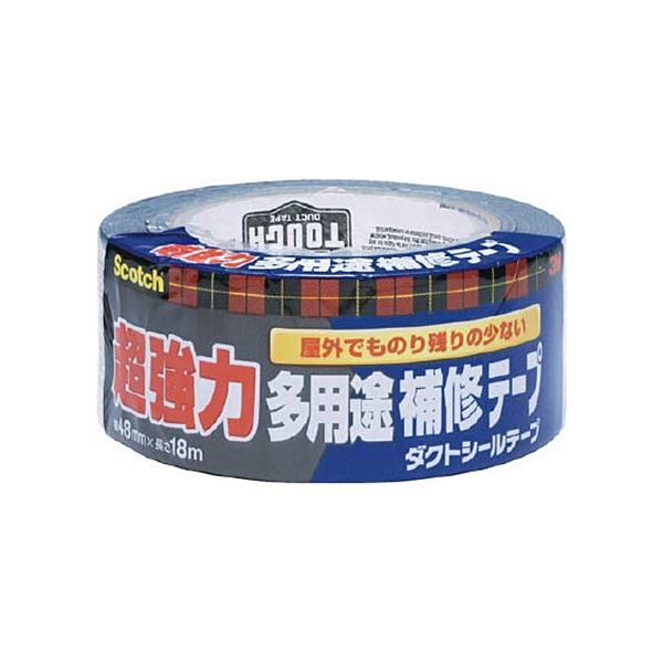 (まとめ) 3M スコッチ 超強力 多用途補修テープ 48mm×18m ダークグレー DUCT-NR18 1巻 (×5セット)