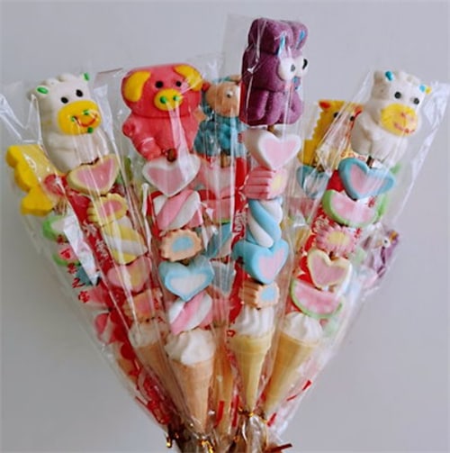 漫画のマシュマロ串マシュマロホーソフトキャンディロリポップの詰め合わせ 誕生日プレゼント