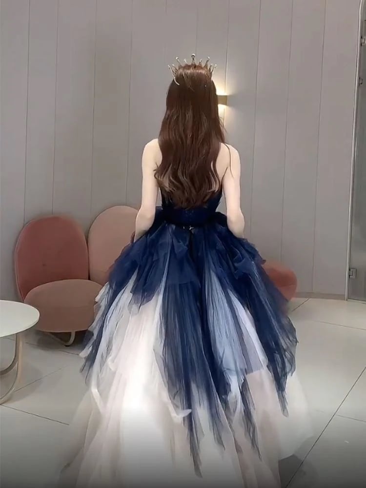 女性用宴会ホストイブニングドレス 2025年誕生日成人式セクシースリムエレガント気質