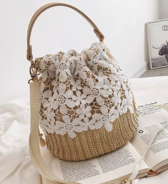 2way バッグ スマホポーチ ショルダー ハンドバッグ 斜めがけ 手持ち 巾着 ミニバッグ メッセンジャーバッグ かごバッグ 丸型 レース ポケット 異国風 カゴ かわいい 大人可愛い きれいめ カ 4,851円