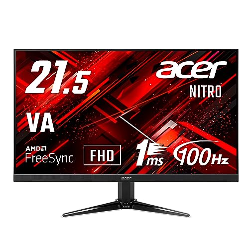 日本エイサー 【Amazon.co.jp限定】 Acer Nitro ゲーミングモニター 21.5インチ VA 非光沢 フルHD 100Hz 1ms(VRB) HDMI ミニD-Sub15 VESAマ