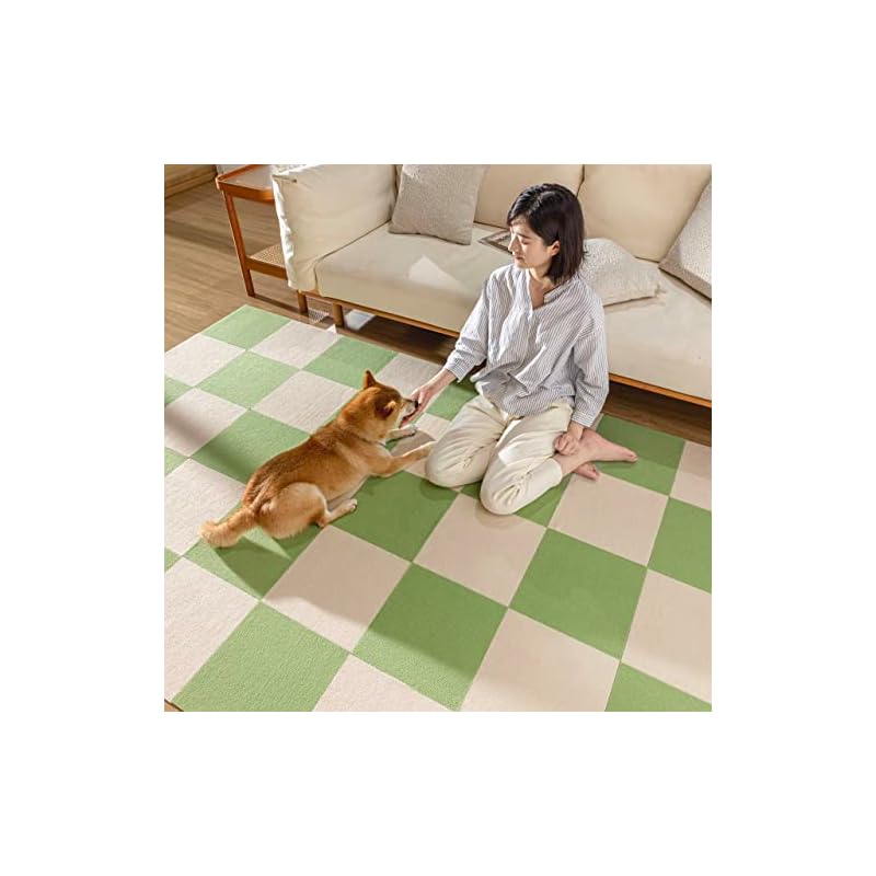 SHIEN ジョイントマット 吸着マット タイルマット【30*30*0.4cm 40枚セット】 ズレない めくれない カーペット 防音マット フローリングカーペット 滑りとめ 防臭防菌 防音保温 洗濯