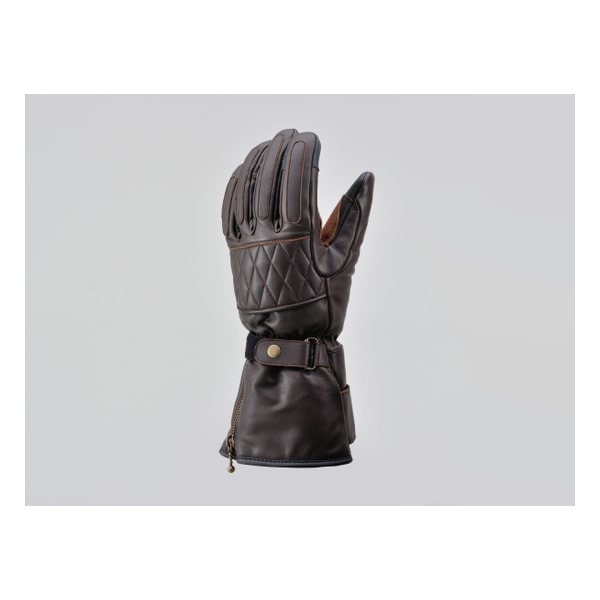 HBG-076 カウレザーロングウインターグローブ ブラック ブラウン Lサイズ 29210