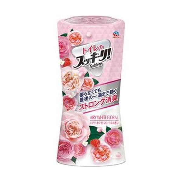 （まとめ）アース製薬 トイレのスッキーリ！エアリーホワイトフローラル 400ml 1個[x20]