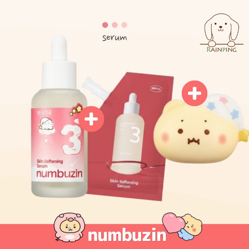 【壊れたクマ コラボ 1+1】3番 すべすべキメケアセラム, 50ml (+リフィル 50ml+スクイーズボール) / 韓国コスメ マンゴミ マンゴム