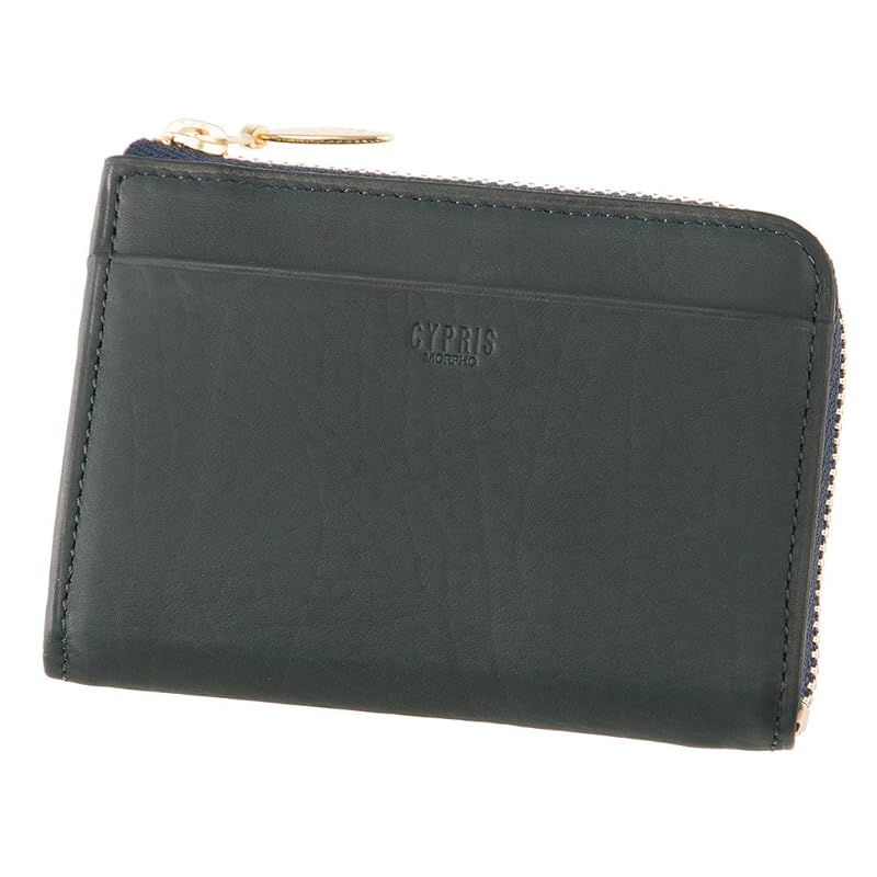 [キプリス] CYPRIS レーニアカーフ 小銭入れ コインケース L字 ラウンドファスナー レザー 革 父の日 メンズ ギフト プレゼント 彼氏 ネイビー 1142