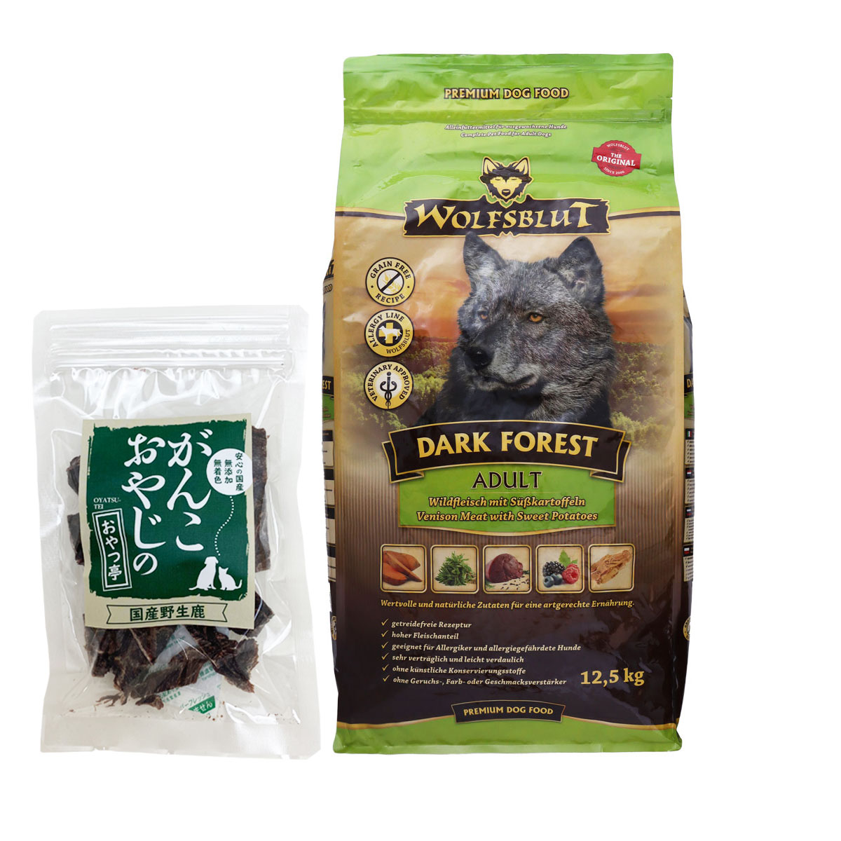 ウルフブラット アダルト ダークフォレスト（シカ肉とスイートポテト）12.5kg 【国産鹿肉ジャーキー20g付き】