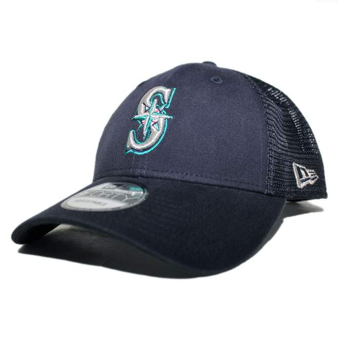 メッシュキャップ スナップバック 帽子 9forty メンズ レディース MLB シアトル マリナーズ フリーサイズ
