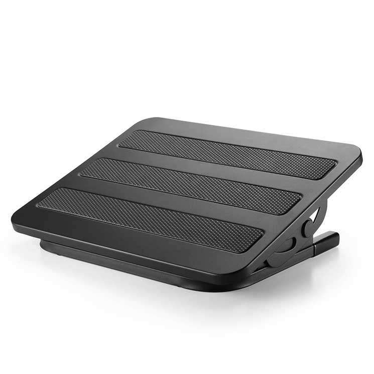 フットレスト 足置き台 デスク 角度調整 可動式 姿勢改善 負担軽減 スチール製 テレワーク ブラック