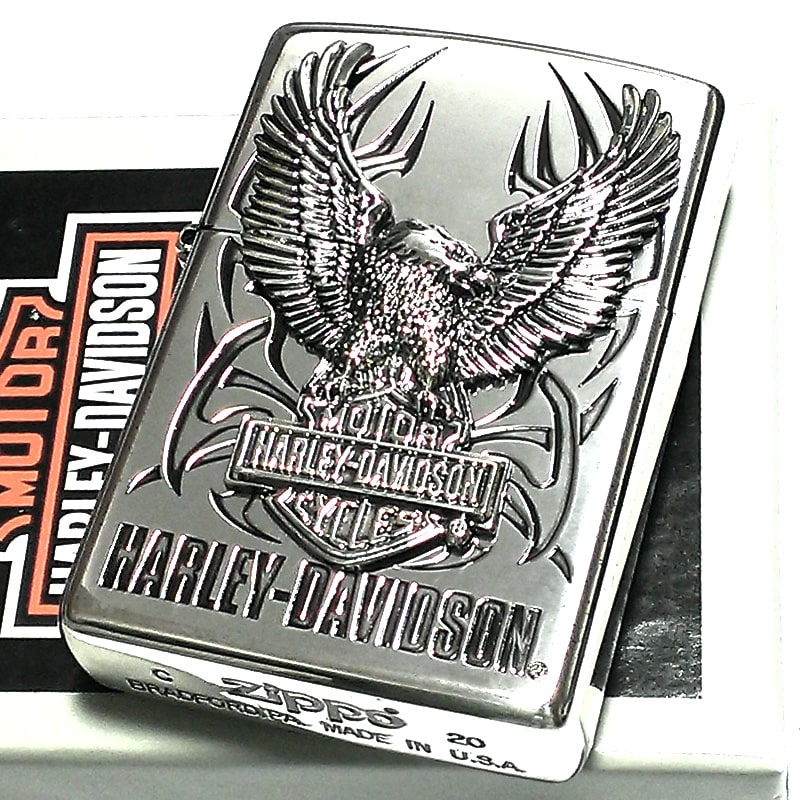 ZIPPO ライター ハーレーダビッドソン ジッポ シルバー ビッグメタル イーグル 鷲 HARLEY-DAVIDSON 日本国内限定モデル かっこいい メンズ ギフト