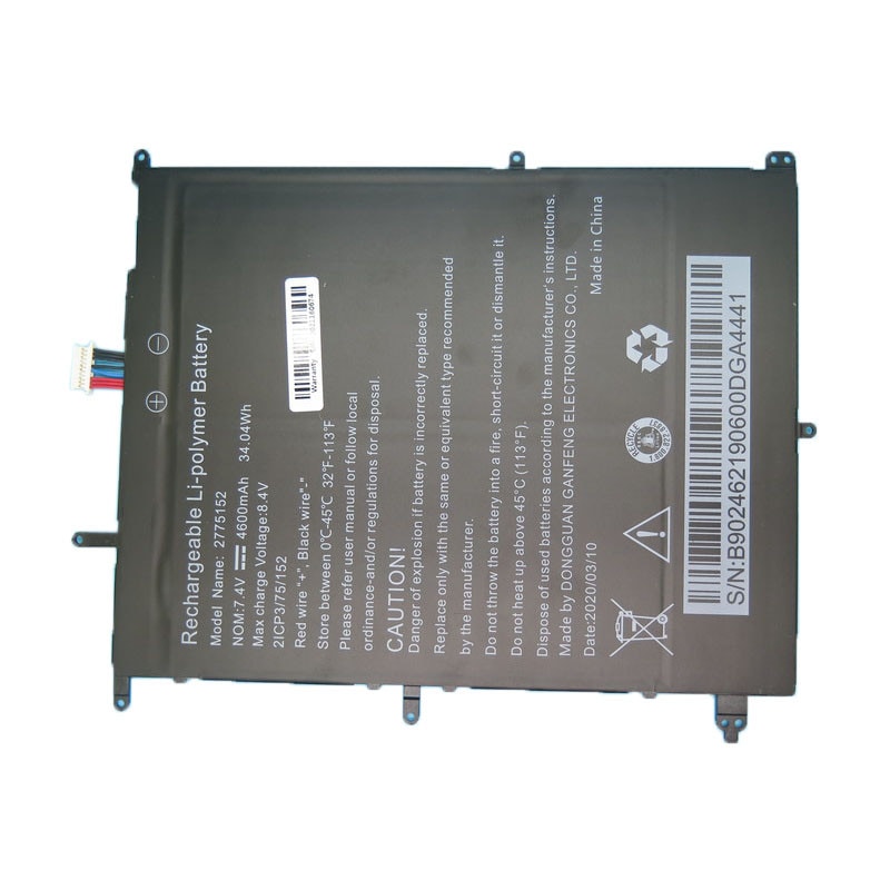 バッテリー互換 Jumper X4 2775152 7.4V 4600MAH 10PIN 9ライン NV-2874180-2S VL-2874180-2S