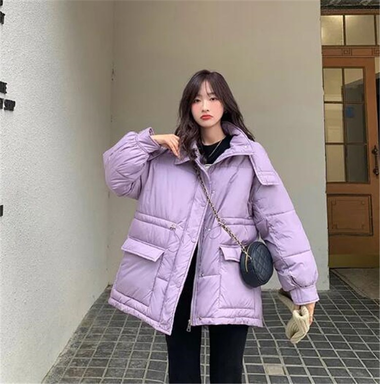 22正規激安 女性なら誰も必見 韓国ファッション 韓国語版 フード付き ゆったりパン服 コート 百掛け トレンド 長袖 短いスタイル 綿の服 学生
