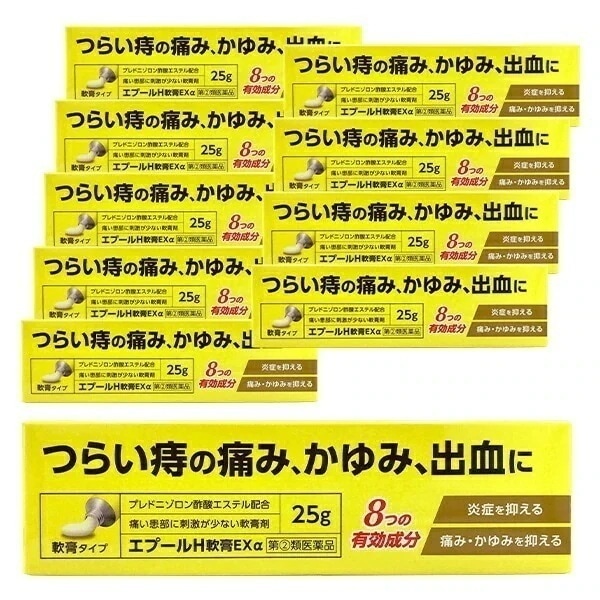 【第(2)類医薬品】エプールH軟膏EXα 25g 10個セット / 外用痔疾用薬 痔薬 痔 軟膏 痔の薬