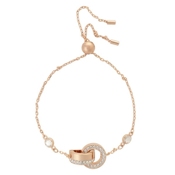 ブレスレット 5636498 ホロウ クリスタルパヴェ インターロッキング レディース アクセサリー Hollow ホワイト ローズゴールド