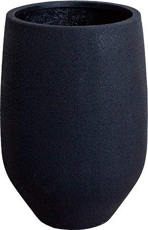 FRP製大型植木鉢 イオ ロングM Φ445ｍｍ 底穴あり ブラック H344-02