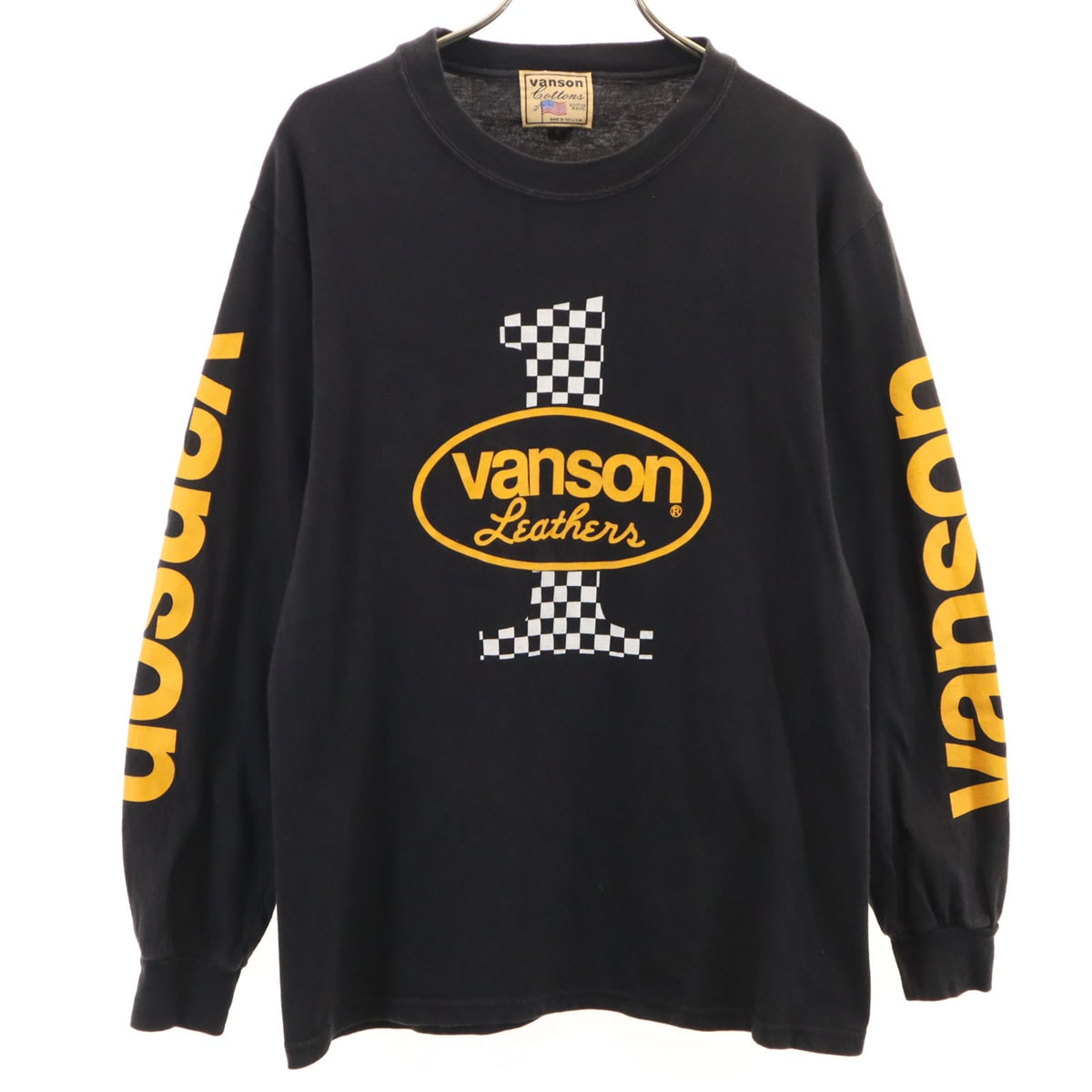 USA製 長袖 Tシャツ S ブラック メンズ 古着
