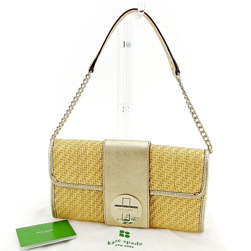 ショルダーバッグ チェーンショルダー ワンショルダー バッグ ベージュ ゴールド 中古