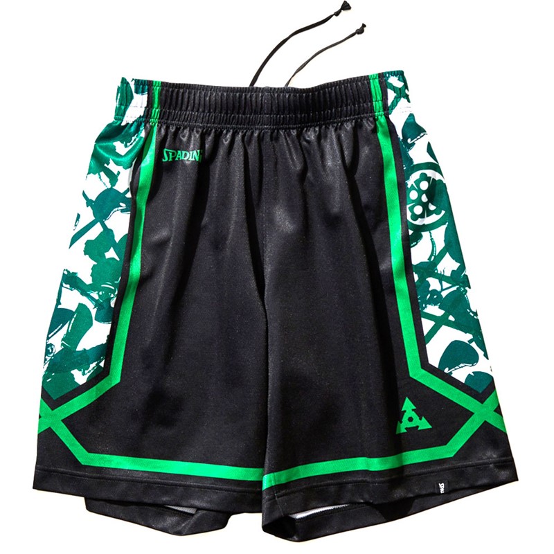 ジャージーショーツ タートルズ シルエット バスケットWUPニットパンツ (smp22148t-1000)