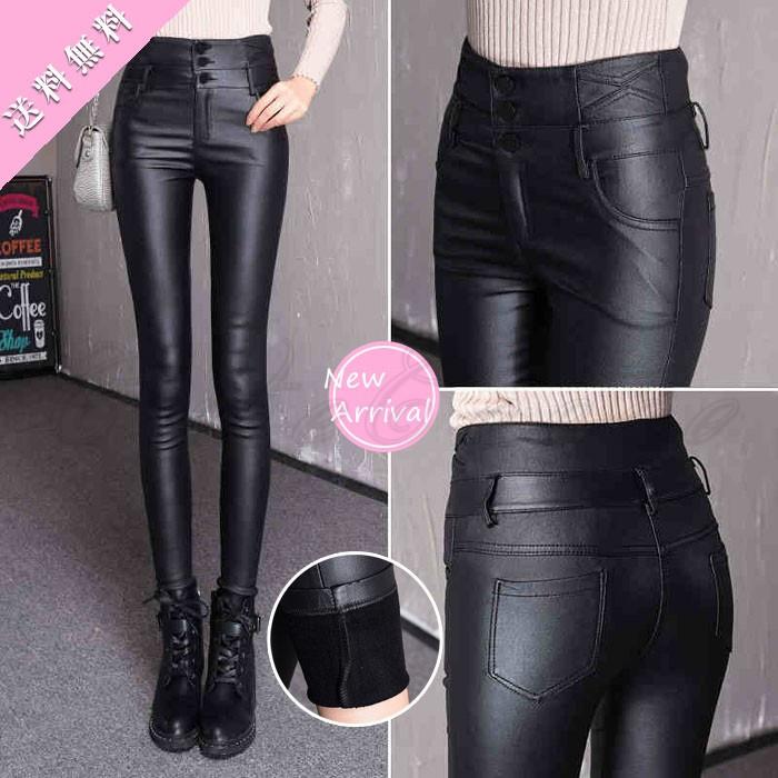 【新品売れ筋】スキニーパンツ 革パン レディース レザーパンツ レギンスパンツ 裏起毛 レギパン ボア付き 長ズボン あったか 防寒 着痩せ 厚手 おしゃれ