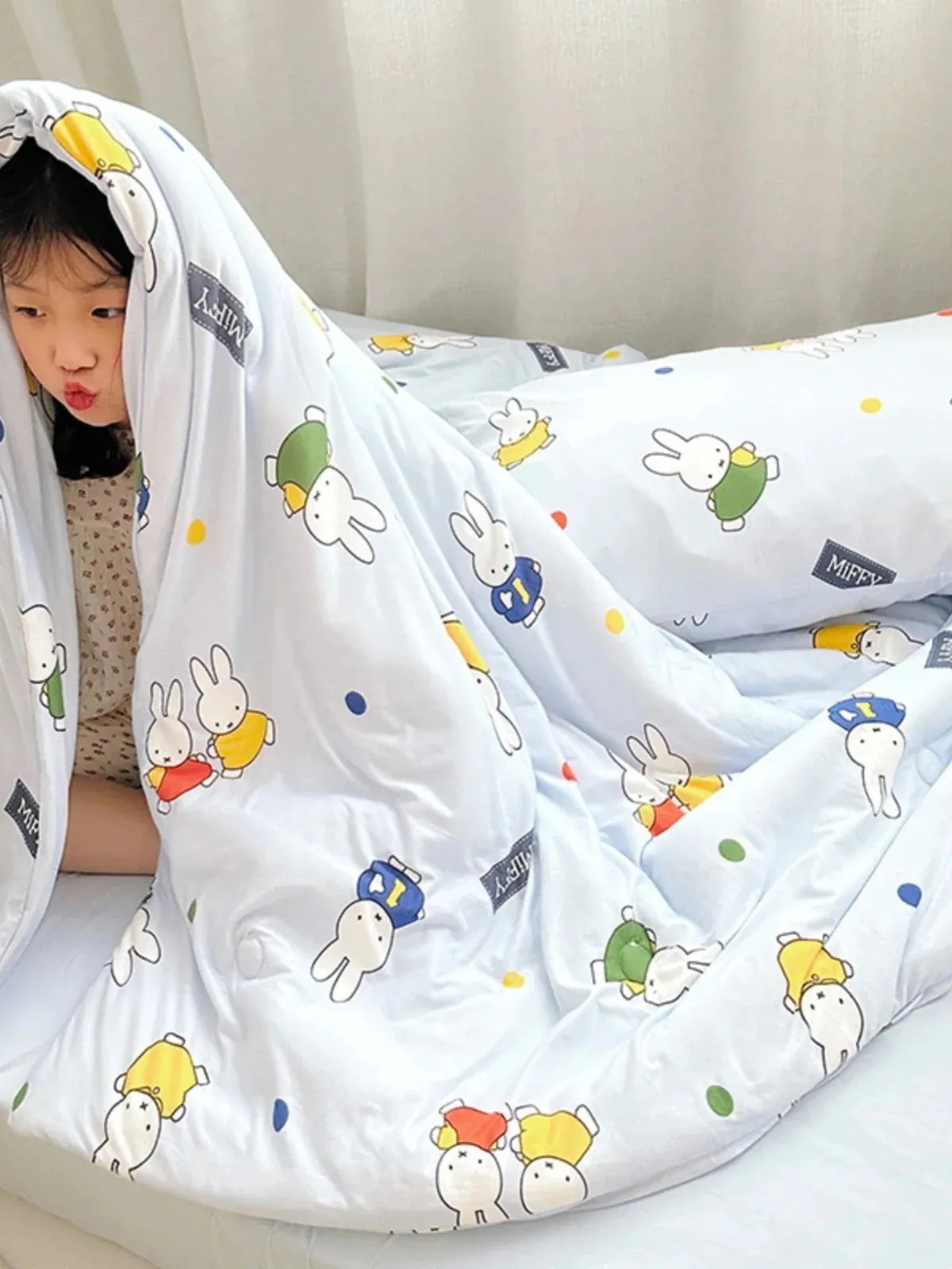 かわいいコットンサールキルト4ピース女の子用キルトカバー子供用ベッド