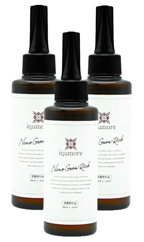 【３本】ナノグロウリッチ 女性用育毛剤　130mL 　女性用 ヘアケア ギフト　誕生日　プレゼント
