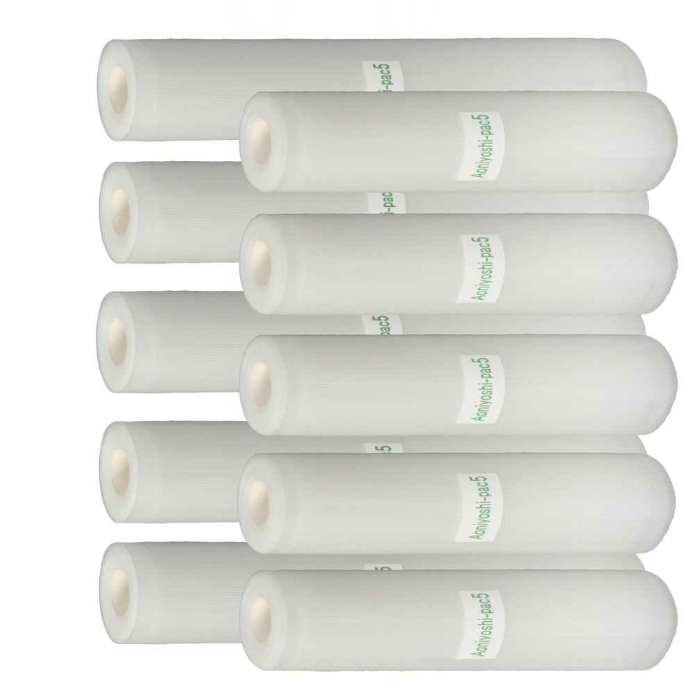 Aoniyoshipac5 真空パック器 混合ロールフィルムJR5-05-05 28cm幅 5本+20cm幅 5本