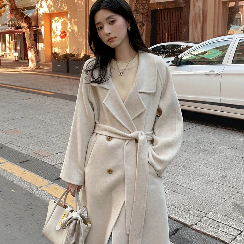 新作コート レディースコート 両面カシミアコート レディース小物 ウール レディース秋冬感