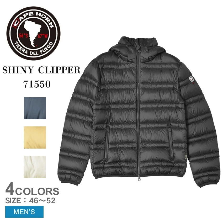 SHINY CLIPPER 71550 メンズ ダウン ジャケット アウター 上着 長袖 防寒 カジュアル シンプル ロゴ ジップアップ シンプル 撥水 通勤 旅行 保温 暖かい 27,720円