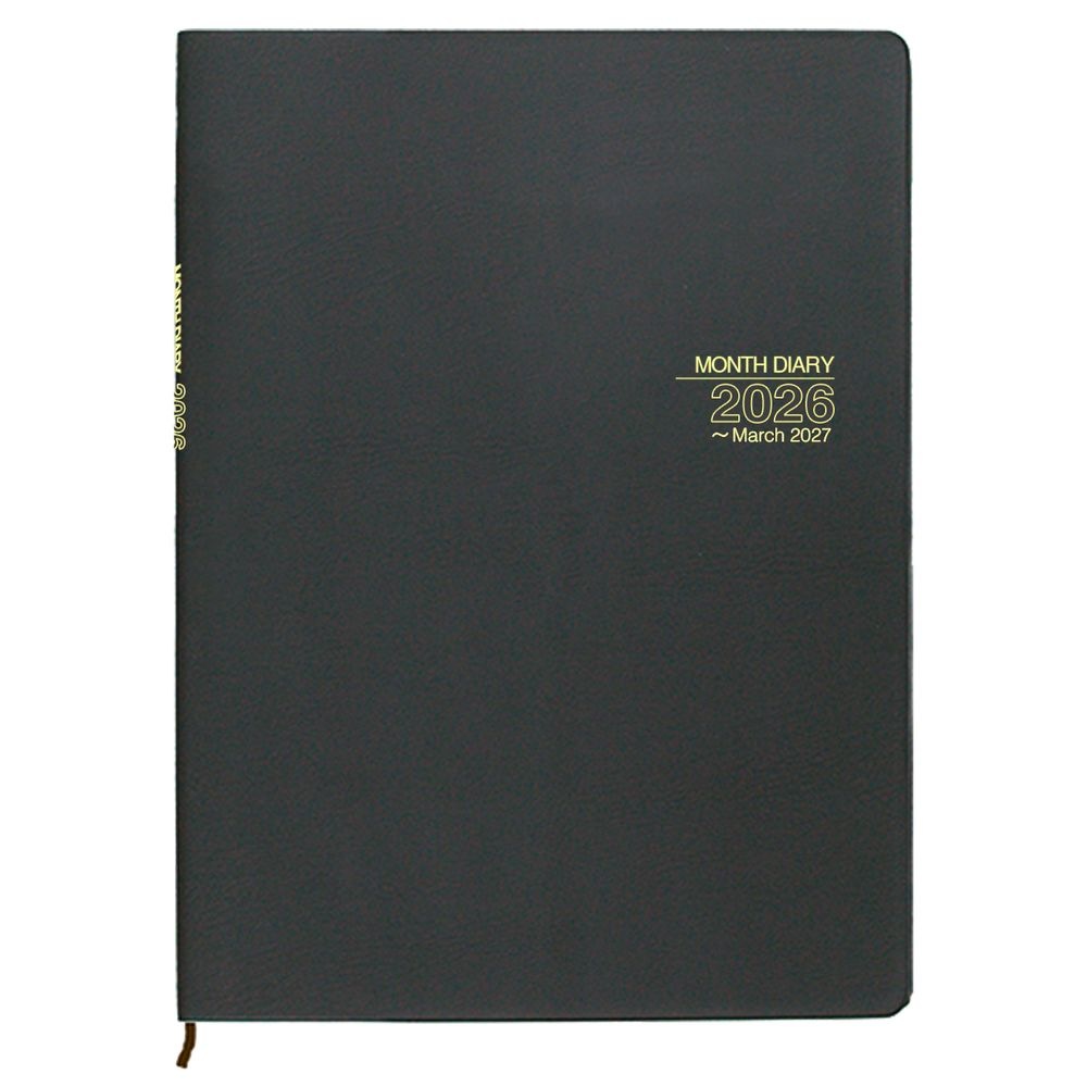 （まとめ買い）コレクト 手帳 2026年 マンスダイアリー 15ヶ月 見開き1ヶ月ブロック A4 糸かがりとじ 差込表紙 D-92 [x3]