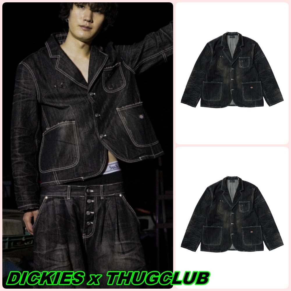 【DICKIES x THUGCLUB】DENIM BLAZER JACKET BLACK