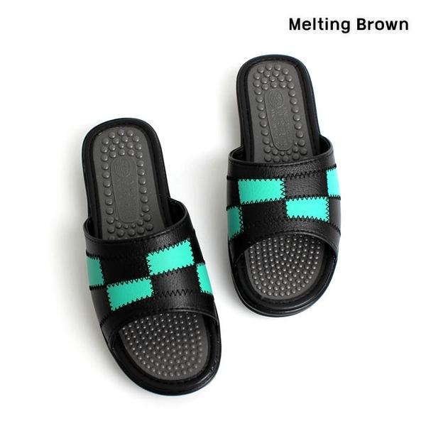 女性用デイリーオフィスシューズ 指圧スリッパ 2色