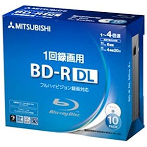 三菱化学メディア 録画用 BD-R DL Ver.1.3 1-4倍速 50GB 10枚インクジェット