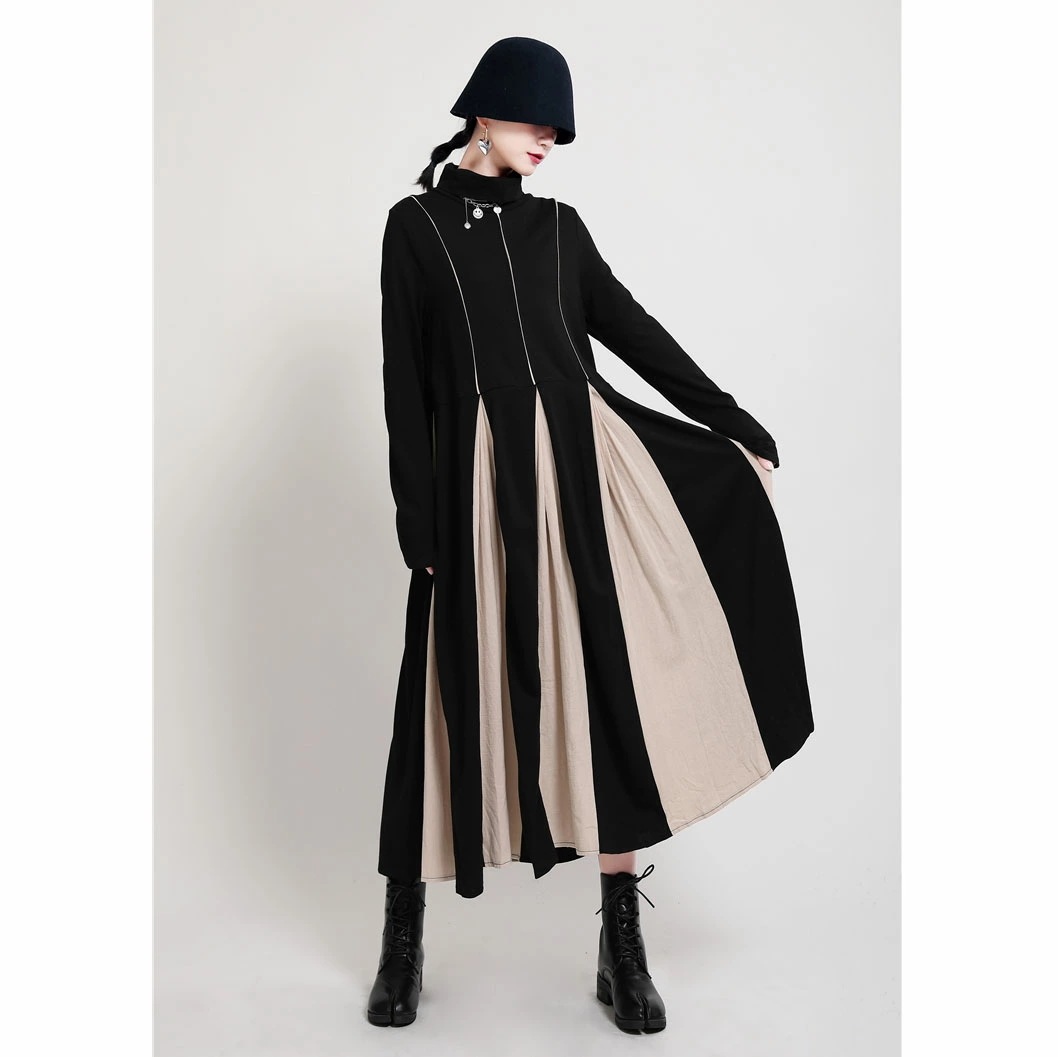 バイカラーデザイン ドレス ドレス 二次会 結婚式 大人 上品 入園式 卒業式 入学式 OL レディース 春 夏 秋 冬