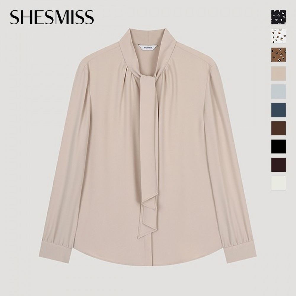 (シーズミス) シャーリングタイネックブラウス_SWWBLO42010