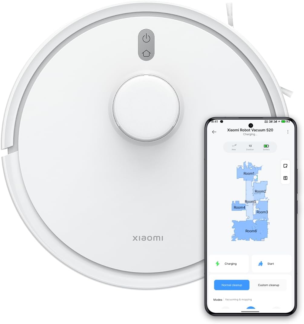 Xiaomi ロボット掃除機 S20 2-in-1 吸引・水拭き両用 5000Pa 強力吸引 ジグザグY字型の掃除経路 360度の検出範囲 高精度マッピング LDSレーザーナビゲーション Mi 14,108円