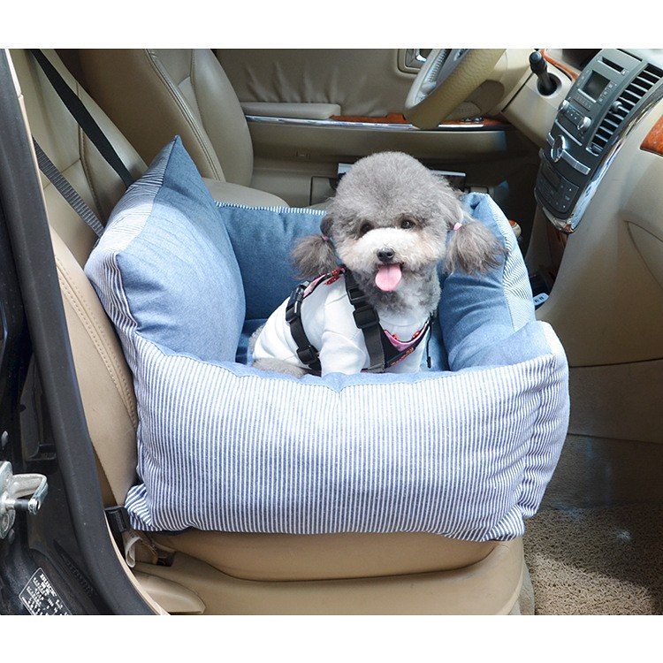 車載用 車用ベッド　ソファー 犬 猫用 防水 飛び出し防止リード＆フック付 カー用品 後席/助手席用 汚れに強い 水洗い可能 ペット用