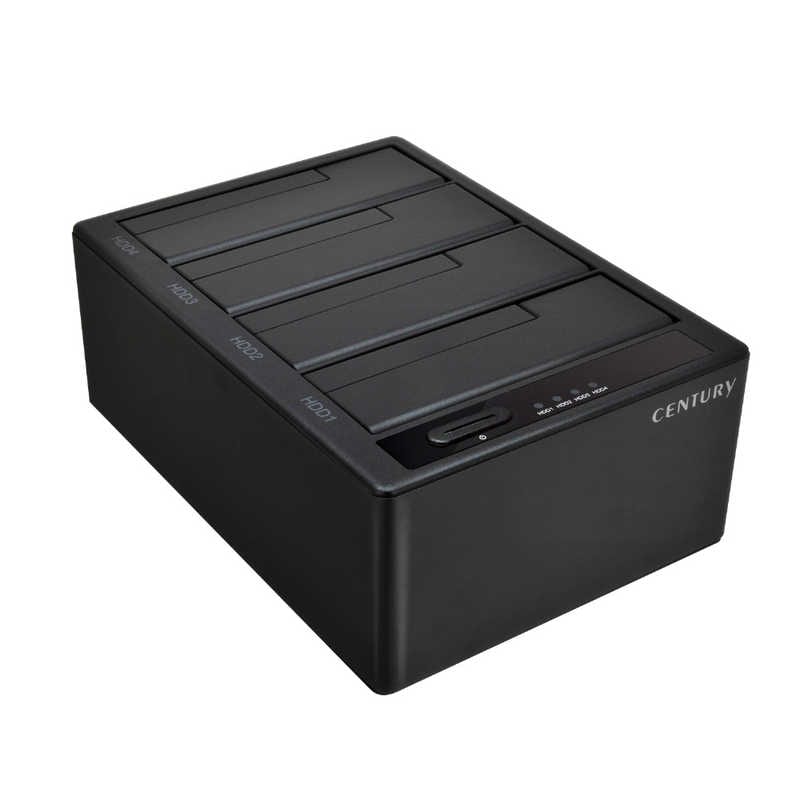 センチュリー　裸族のお立ち台 QUAD USB10G 裸族 ［3.5インチ＆2.5インチ対応 /SATA /4台］　CROS4U10G