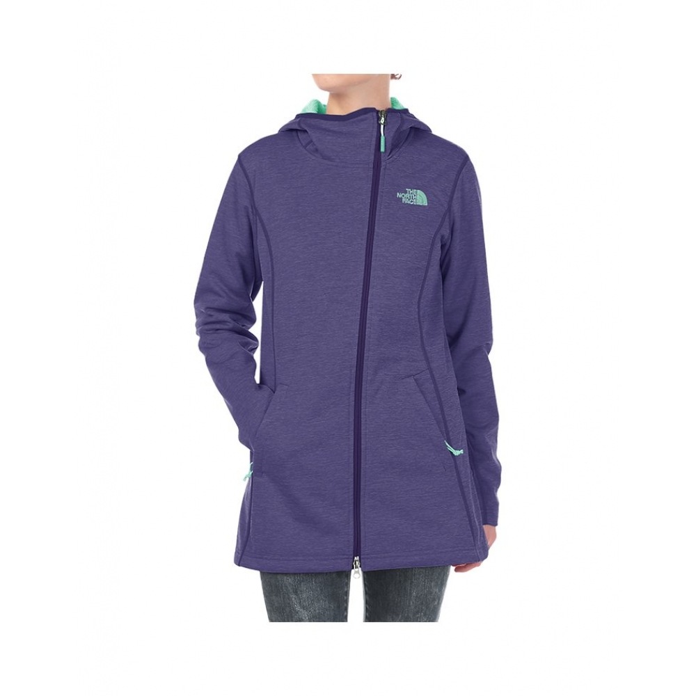 North Face 女性用起毛加工パーカージップアップロングスリーブ