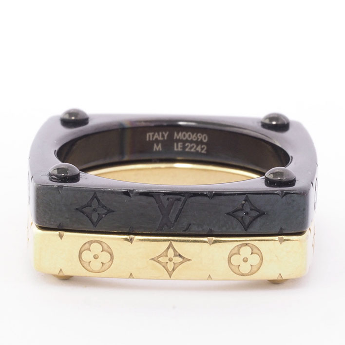 ルイヴィトン バーグモノグラム ボールド セット M00690 リング着脱可能/樹脂/プラスチック 約19号【指輪】